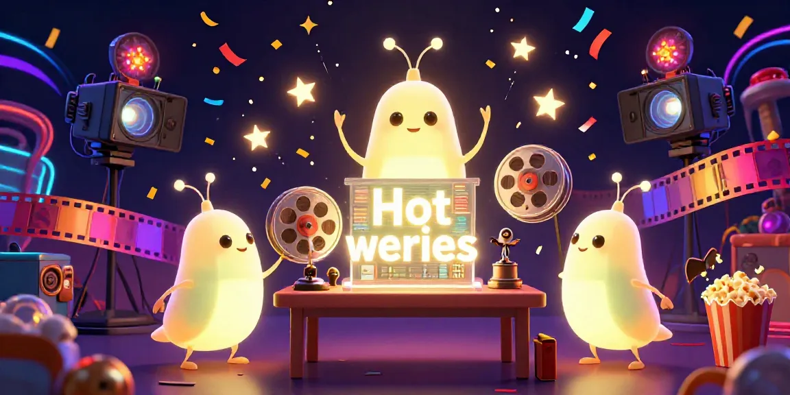 Menampilkan glowworms cerah dan dealer kelelawar, menggambarkan "Hot web series" dalam suasana film yang penuh warna.