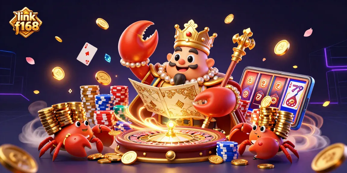 Spin to win at F168 with exciting games and a vibrant atmosphere in this detailed casino illustration.