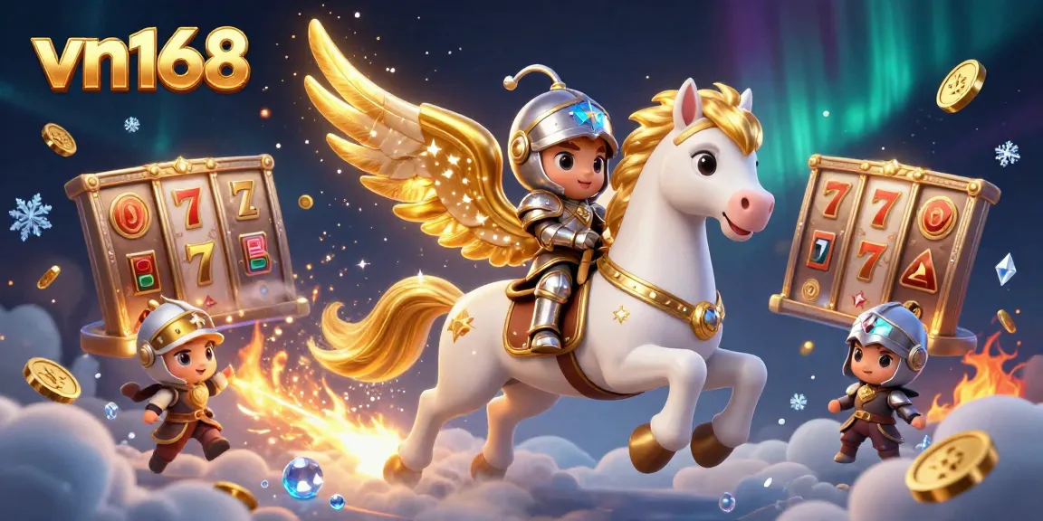 Experience thrilling gameplay with vn168 in this vibrant 3D illustration of a magical casino adventure.