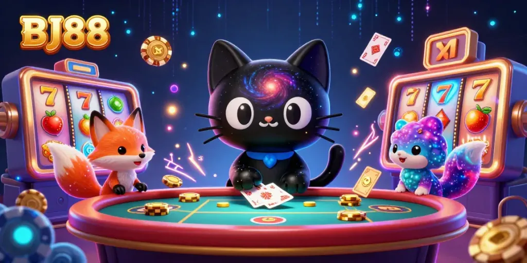 BJ88 engages players with vibrant cosmic casino elements and enchanting characters.