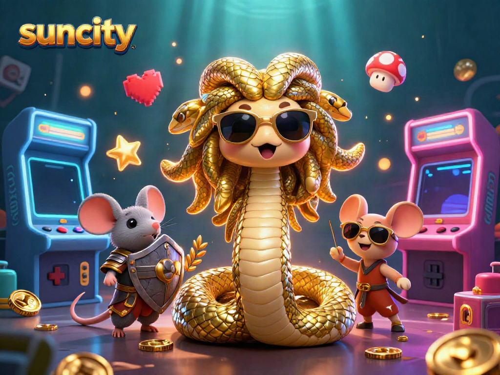Participate in thrilling suncity gaming adventures with vibrant characters and dynamic casino elements.
