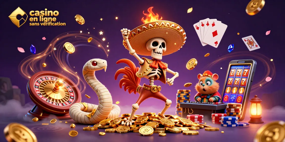 Joue dans un casino en ligne sans vérification, avec un DJ hamster zombie et un coq dansant sur des pièces d'or.