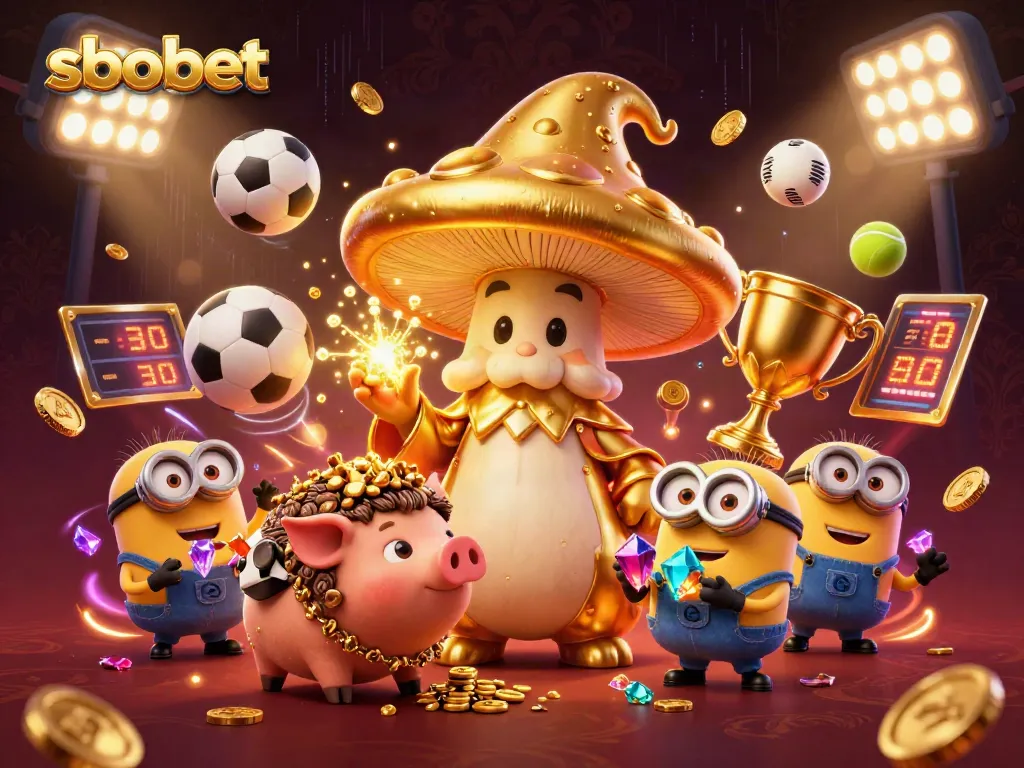 Bet on sbobet with exhilarating sports adventures featuring dynamic characters and vibrant elements.