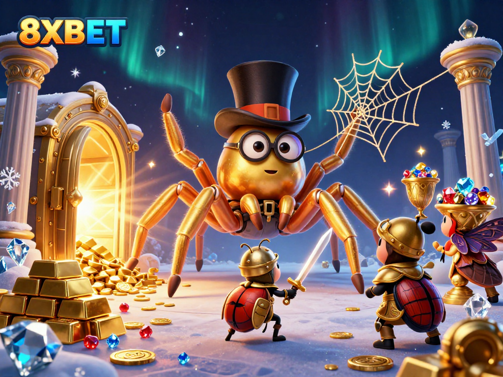 Experience winning thrills in 8XBET's vibrant casino world filled with intriguing characters and treasures.