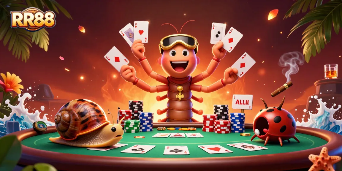 Experience thrilling gaming moments at RR88 with our vibrant casino illustration featuring a dealer and high-roller.