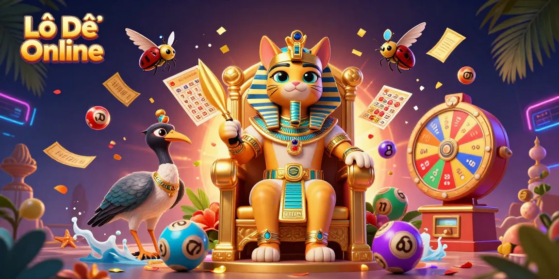 Engage with Lô Đề Online featuring vibrant characters and lottery elements in a dynamic casino scene.