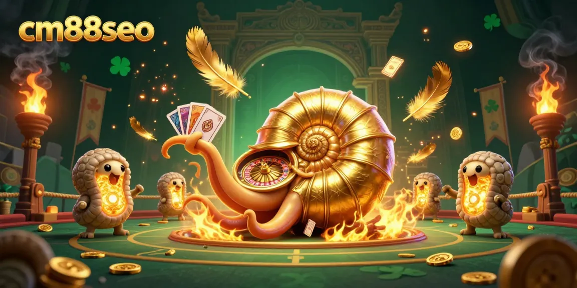 Experience thrilling gameplay at cm88seo, featuring a vibrant casino scene with a giant nautilus and glowing companions.