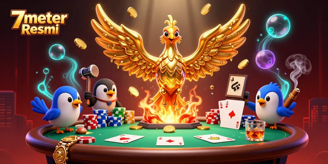 Engage in thrilling gameplay at 7meter Resmi with a golden phoenix symbolizing wealth and excitement.