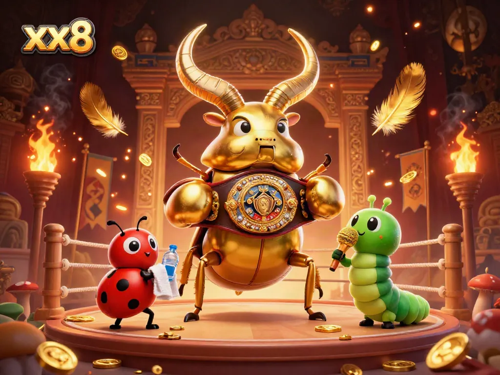 Engage in thrilling gameplay at xx8 with competitive characters battling in a vibrant casino arena.