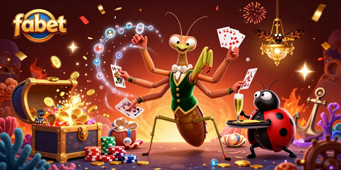 Engage with fabet's dynamic gaming experience featuring characters in a vibrant casino scene.