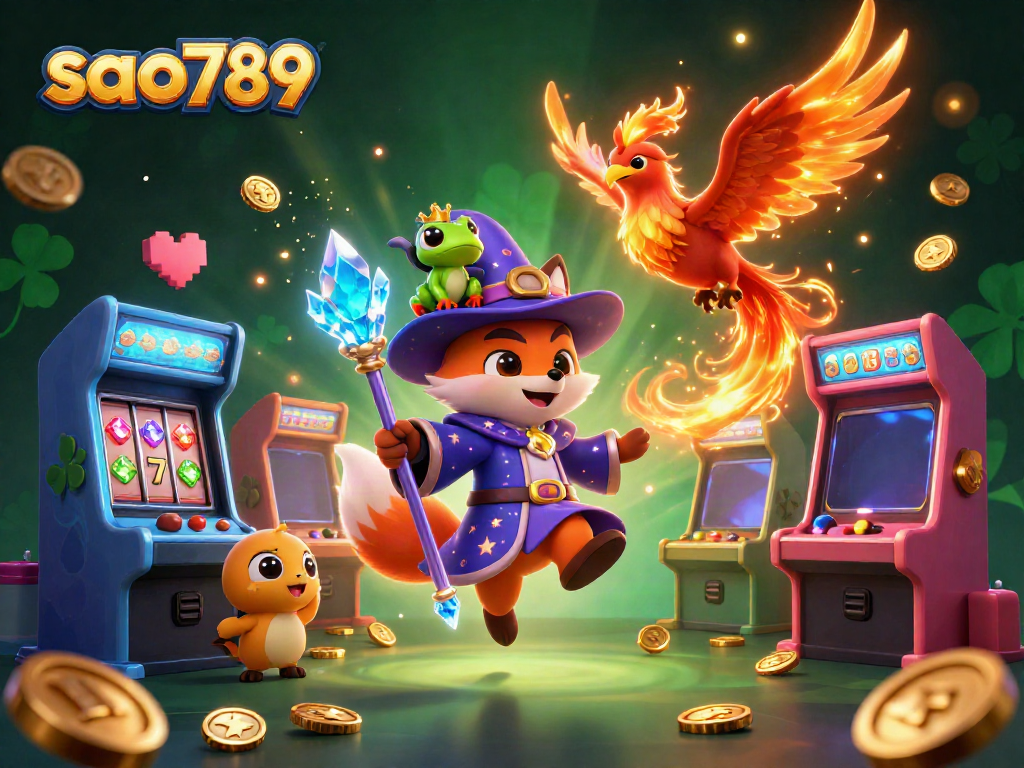 Experience the magic of casino gaming with sao789, featuring vibrant 3D characters and slots animations.