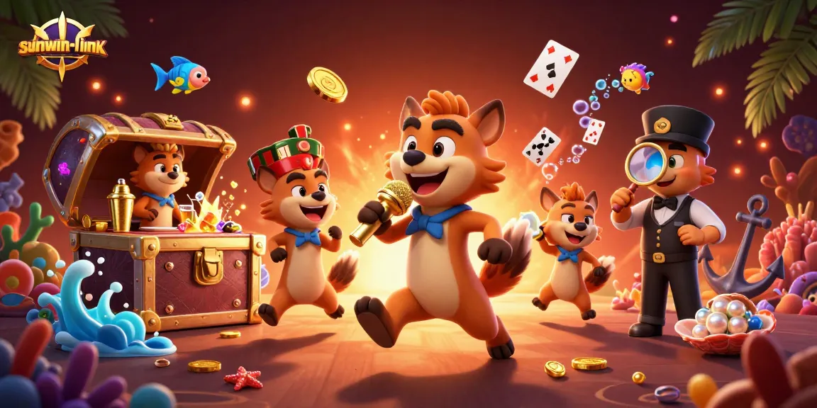 Experience the fun of sunwin-link casino with hyenas at a comedy club. Enjoy exciting gambling vibes!