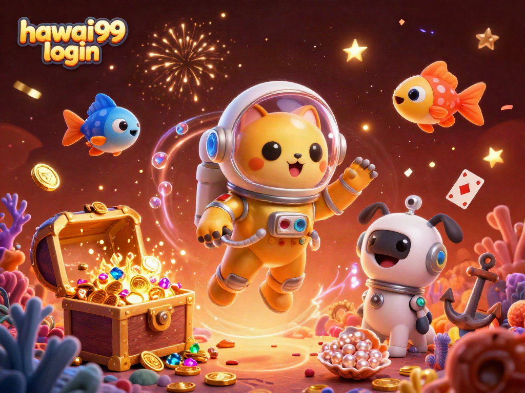 Experience the thrill of hawai99 login with this vibrant casino-themed illustration.