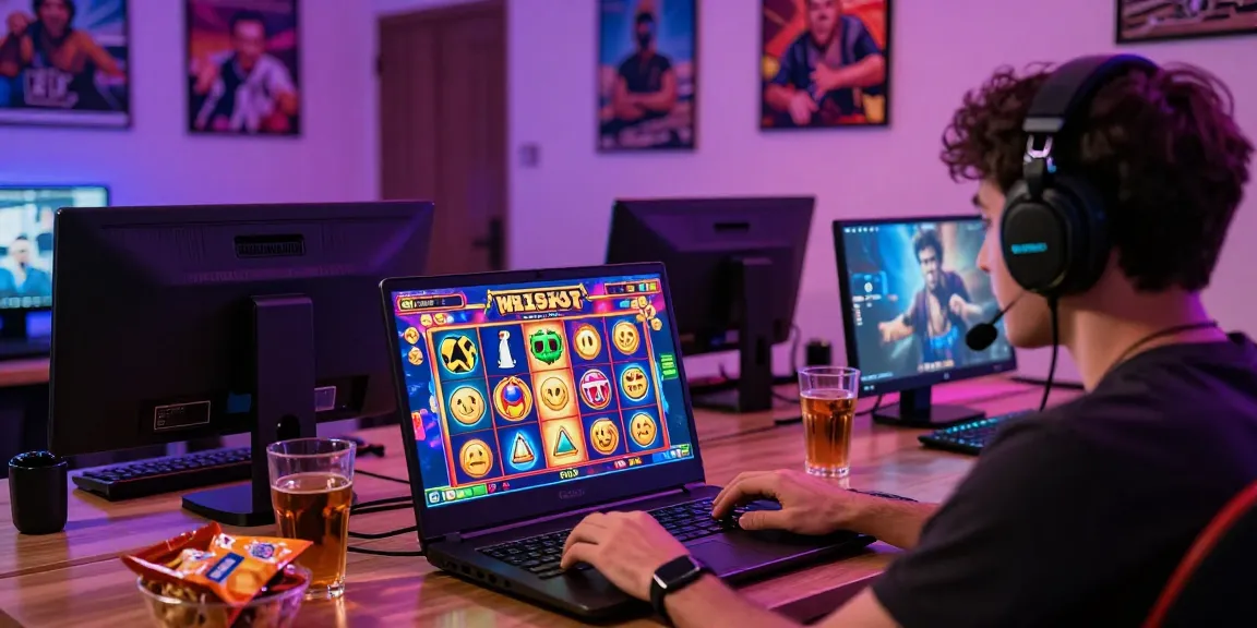 Exciting player enjoying situs judi slot online terpercaya with vibrant slot game graphics in an engaging online environment.
