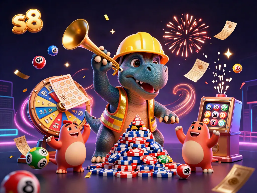Celebrate with the s8 by spinning winning lottery balls and vibrant casino action.