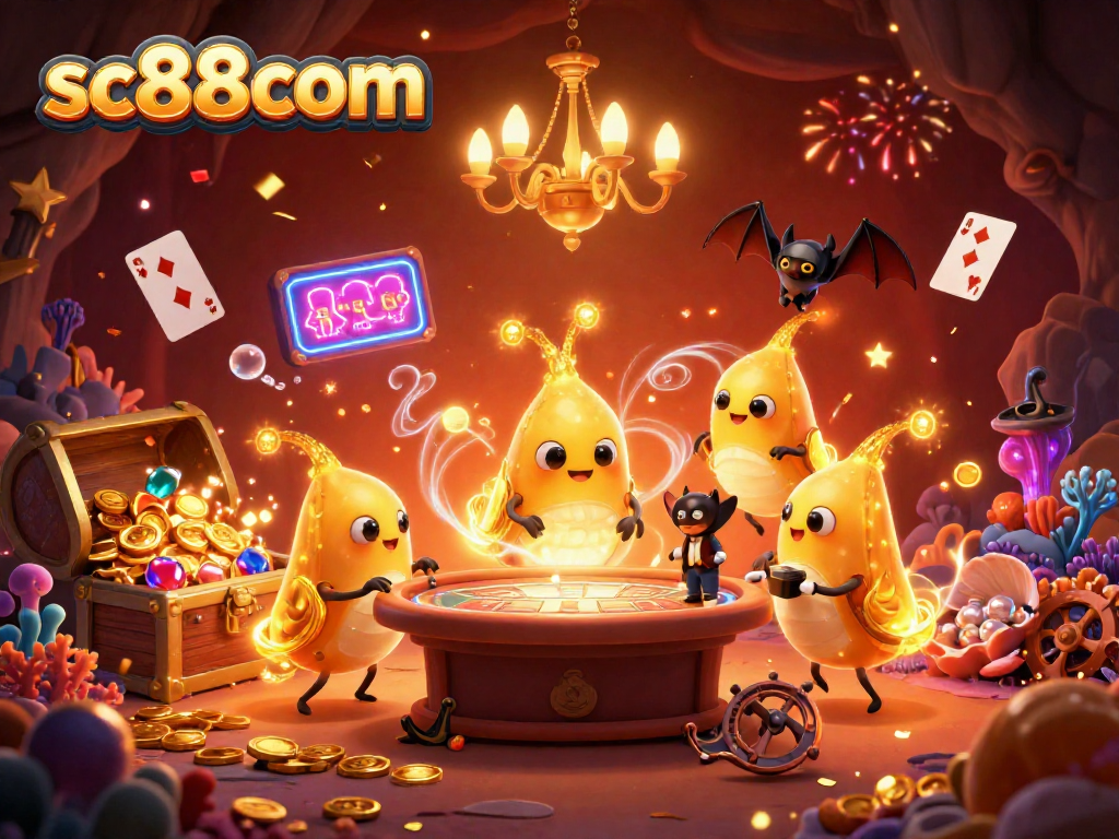 Experience the vibrant excitement of sc88com's cave casino with unique glowworm dealers.
