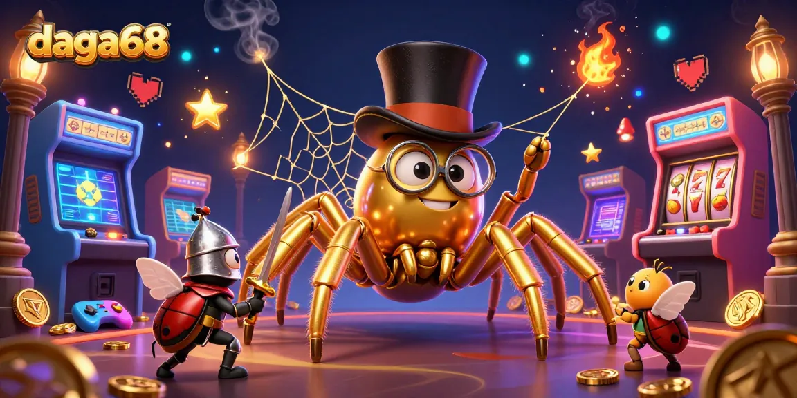 Dive into the thrilling world of daga68 with a dynamic illustration showcasing casino excitement and vibrant characters.