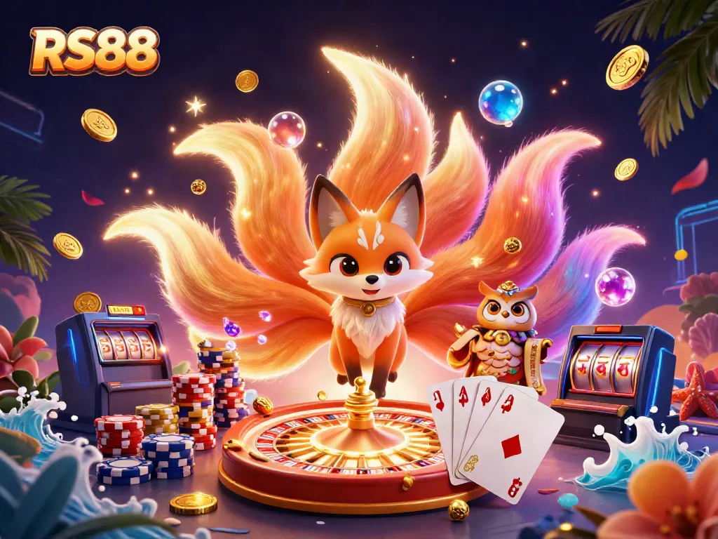 Engage in thrilling gameplay at RS88 with vibrant characters and casino elements.