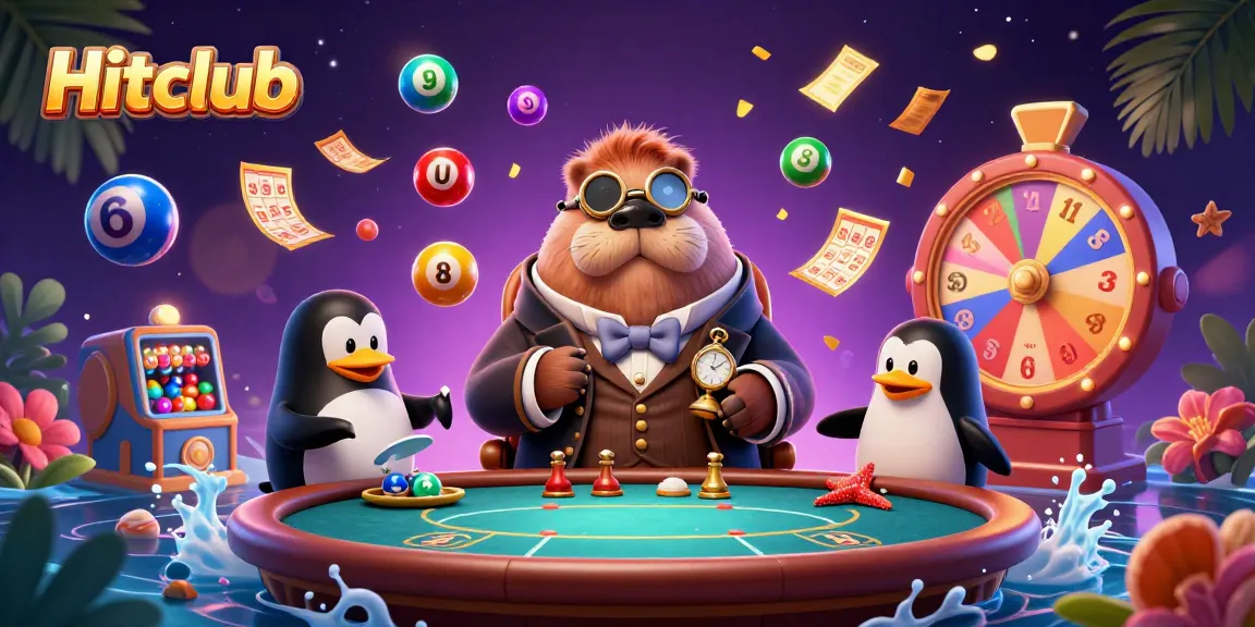 Experience vibrant winnings at Hitclub with a playful underwater casino scene featuring unique characters.