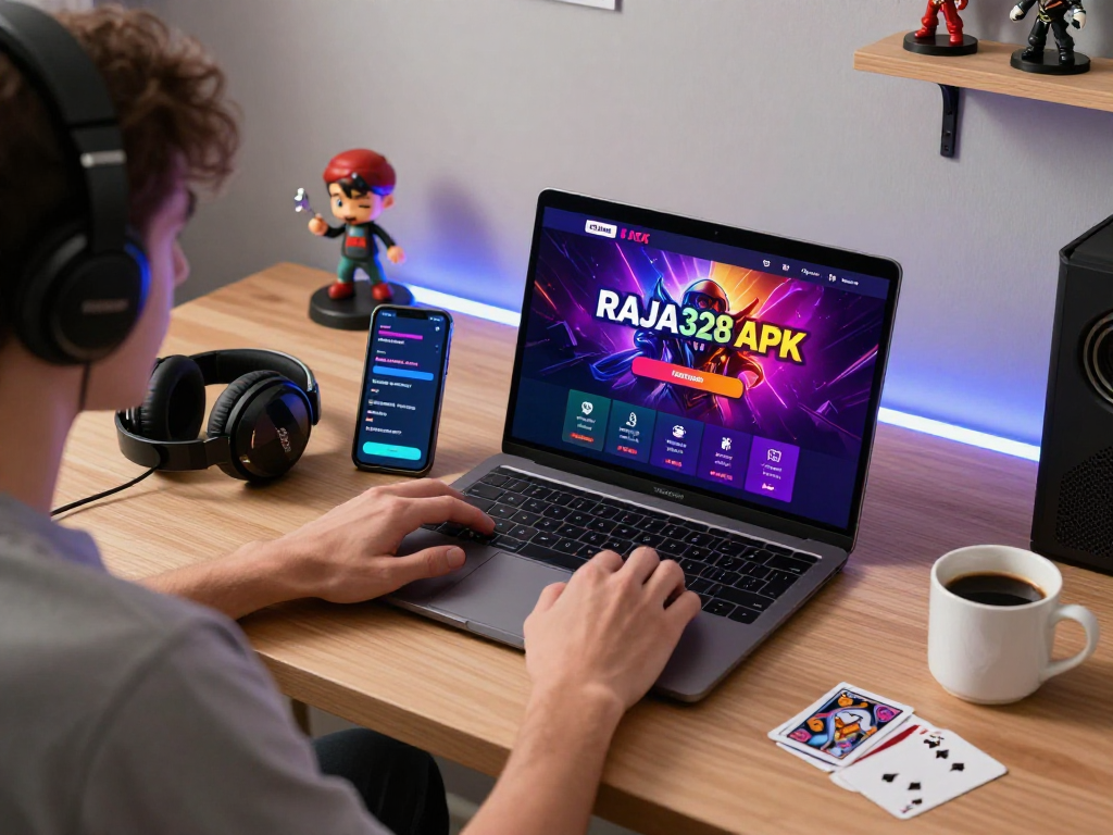 Explore raja328 apk in a vibrant gaming setup with dynamic visuals.