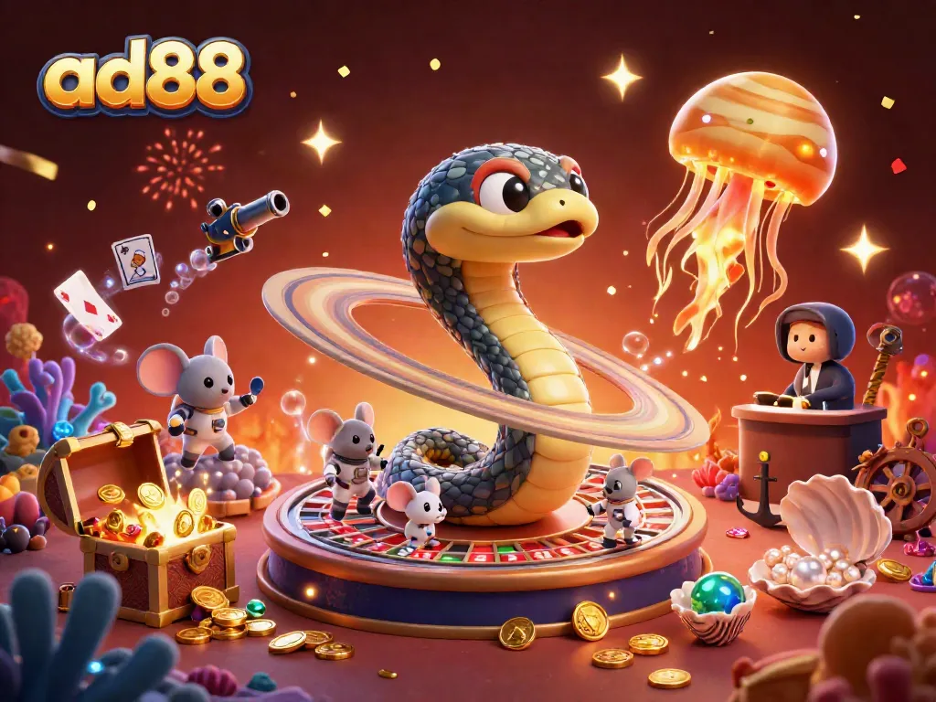 Experience the thrill of ad88 as astronaut mice place bets on a cosmic roulette.