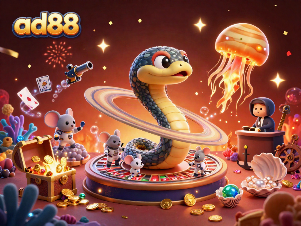 Experience the thrill of ad88 as astronaut mice place bets on a cosmic roulette.