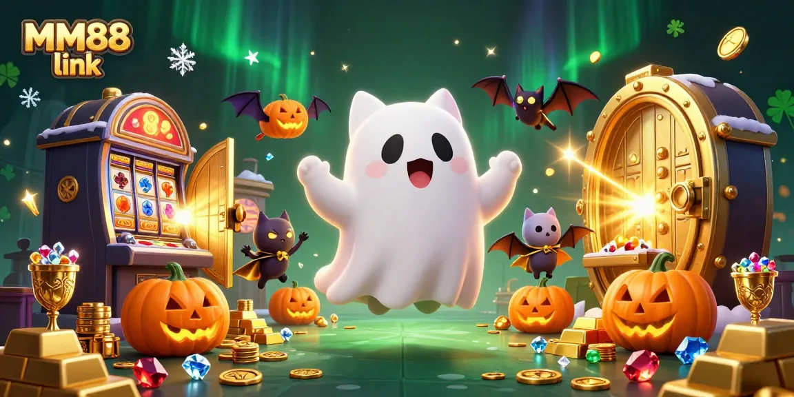 Engage with the exciting MM88 link as a ghost cat haunts a dazzling casino mansion filled with treasures.