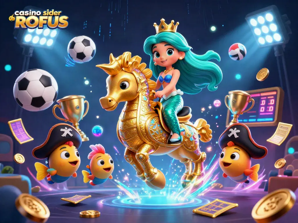 Experience fun at casino sider uden ROFUS with a colorful digital 3D illustration of a mermaid princess.