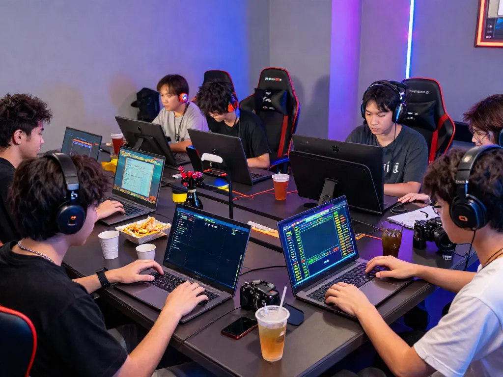 Players enjoying amanahtoto online Togel game in a lively gaming environment